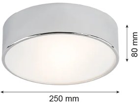 Plafonieră Argon 3083 DARLING 2xE27/15W/230V d. 25 cm argintiu