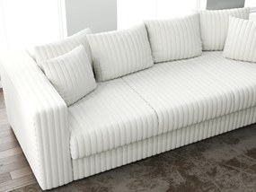 Canapea extensibilă dumonde cu ladă de depozitare si sezut confortabil din spuma high-density, Gloria Ambience Ivory 240x100 cm