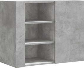 vidaXL Dulap de perete, gri beton, 75x35x60 cm, lemn prelucrat