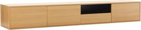 Comoda TV suspendata LOFT 200cm natur/ negru
