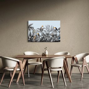 Tablou - Animale în pădurea tropicală (90x60 cm)