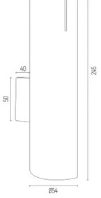Aplica de perete cu iluminat up/down AKRON crom