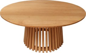 Masuta De Cafea Rotunda Kivana Mindi , Natur Lemn D100x45 Cm