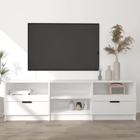 811463 vidaXL Comodă TV, alb extralucios, 150x33,5x45 cm, lemn prelucrat