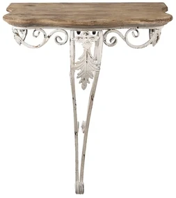 Raft de perete, din metal, aspect vintage, Lisambre