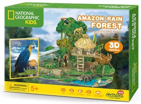 PUZZLE 3D + BROSURA - PADURE AMAZONIANA - 67 PIESE - CUBICFUN (DS0979h)