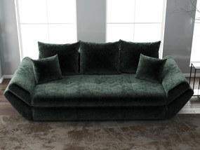 Canapea extensibilă dumonde cu ladă de depozitare si sezut confortabil din spuma high-density, Loana Euphoria Verde 250x100 cm