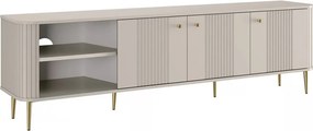 Dulap TV Vesper 3D 187 cm - cașmir / picioare aurii