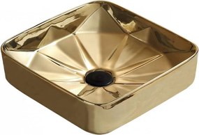 Mexen Elmira chiuvetă pe blat 41 x 41 cm, aurie - 22094150