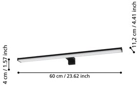 Aplică LED pentru oglindă de baie Eglo 99731 PANDELLA LED/11W/230V IP44