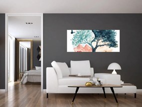 Tablou – Arbore acvarelă plin de viață (120x50 cm)