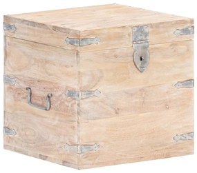Cufar, 40x40x40 cm, lemn masiv de acacia 1, Maro deschis, 40 x 40 x 40 cm