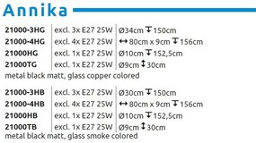 Lustra suspendata design modern ANNIKA 3L