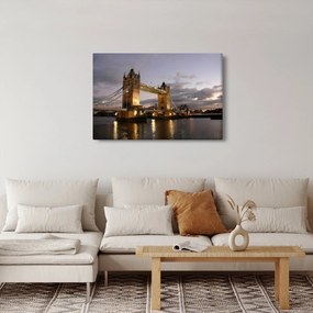 Tablou - Tower Bridge la noapte (90x60 cm)