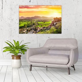 Tablou cu valea Hampi în India (90x60 cm)