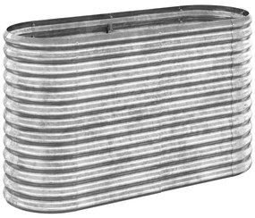 Jardiniera argintiu 114x40x68 cm otel vopsit electrostatic 1, Argintiu, 114 x 40 x 68 cm