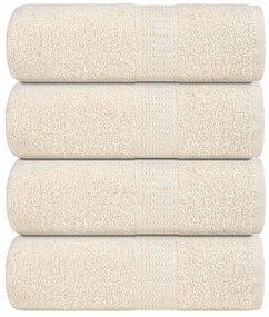 vidaXL Prosoape de baie 4 buc. FROGN, crem, 30x30 cm, 100% bumbac