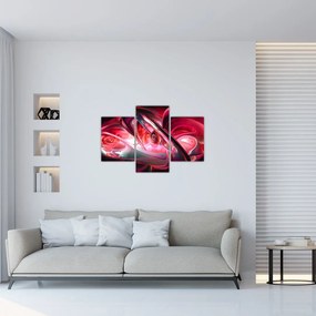 Tabloul fractalilor în roșu (90x60 cm)