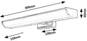 Aplica LED de perete / oglinda pentru baie IP44 Evron 30cm