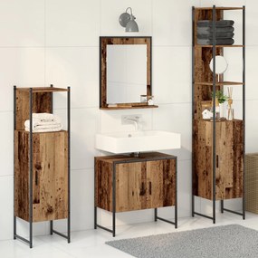 vidaXL Set de mobilier pentru baie 4 pcs Maro 33 x 33 x 185.5 cm
