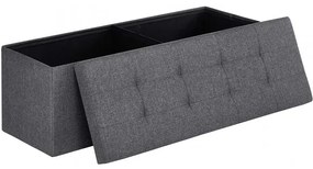Bancheta Pliabila Amara, Cu Lada, Gri Inchis, 110 x 38 x 38 cm