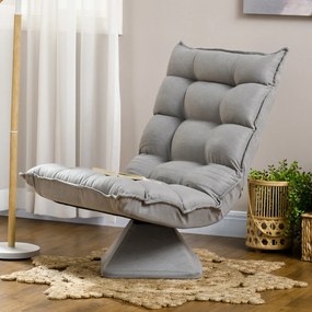 HOMCOM Fotoliu de sol paresos fotoliu relax fotoliu lounge design capitonat înclinare spătar reglabil pivotant 360° | Aosom Romania