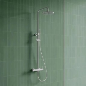 Coloana de dus cu baterie monocomanda Omnires Y finisaj alb mat