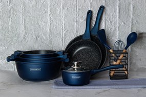 Set oale marmorate cu ustensile 13 piese Royalty Line BS1010, albastru