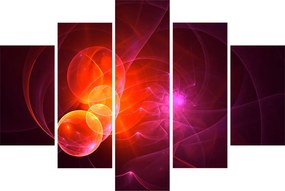 Tabloul modern cu abstracțiune roz (150x105 cm)
