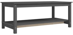 822274 vidaXL Măsuță de cafea, gri, 110x55x45 cm, lemn masiv de pin