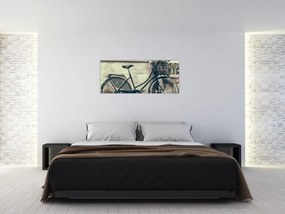 Tablou - Bicicleta de epocă cu flori (120x50 cm)