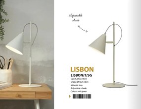 Veioza/Lampa de masa din metal Lisbon soft green