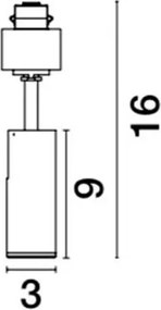Accesoriu, Corp de iluminat pentru sina magnetica Buxton, Loop sau Sign, Nap 5W 3000K