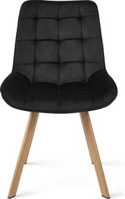 Scaun de masa SORIA VELVET, neagra