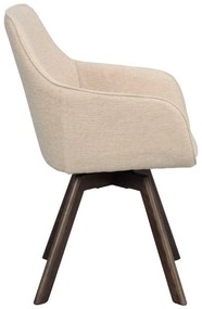 Set de scaune de sufragerie bej 2 buc. tapițat Alison – Rowico