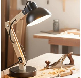 Brilagi - Lampă de masă FOCUS 1xE27/40W/230V, neagră