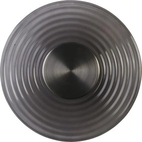 Aplica LED metal nickel satin sticla gri Cleo