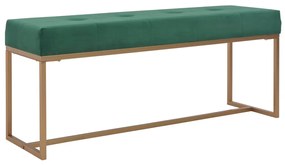 247560 vidaXL Bancă, verde, 120 cm, catifea