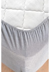 Lenjerie de pat neagră-gri din bumbac pentru pat de o persoană-extins și cearceaf 160x220 cm – Mila Home