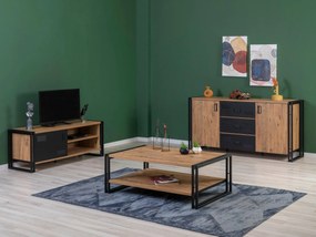 Mobilier living Cosmopolitan 26 (Pin atlantic + Negru). 1089255