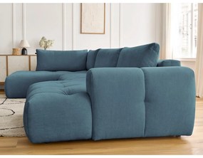 Colțar albastru extensibil/cu spațiu de depozitare (cu colț pe partea stângă/în formă de "U") Fuji – Bobochic Paris