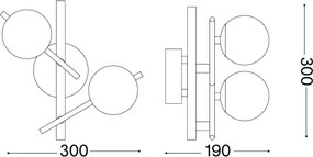 Ideal Lux - Aplică LED de perete ATLAS 2xG9/3W/230V aurie