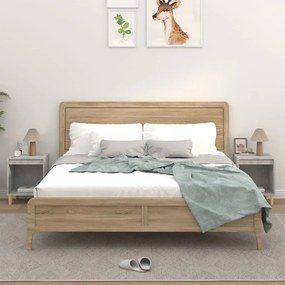 vidaXL Noptiere, 2 buc., gri beton, 40x35x50 cm