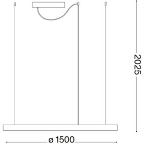 Ideal Lux - Lustra LED suspendată ORACLE SLIM LED/83W/230V 3000K diam. 150 cm albă
