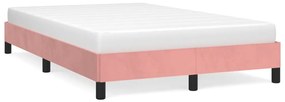 379507 vidaXL Cadru de pat, roz, 120x190 cm, catifea