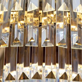 Lustra LED aplicata cristal design elegant lux PRISM D-95cm aurie 24K
