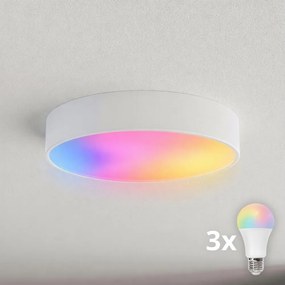 BRILAGI - Plafonieră LED RGBW reglabilă CLARE, 3xE27/12W/230V, Wi‑Fi, alb