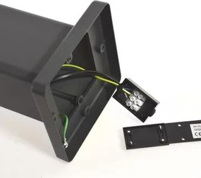 Lampă de exterior SANTA 1xE27/60W/230V, 50 cm, IP54, negru