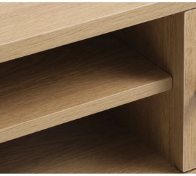 Comodă TV în culoare naturală cu aspect de lemn de stejar 120x43 cm Pensacola – Unique Furniture