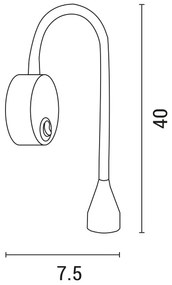 Lampă LED de perete IONAS LED/3W/230V 3000K alb